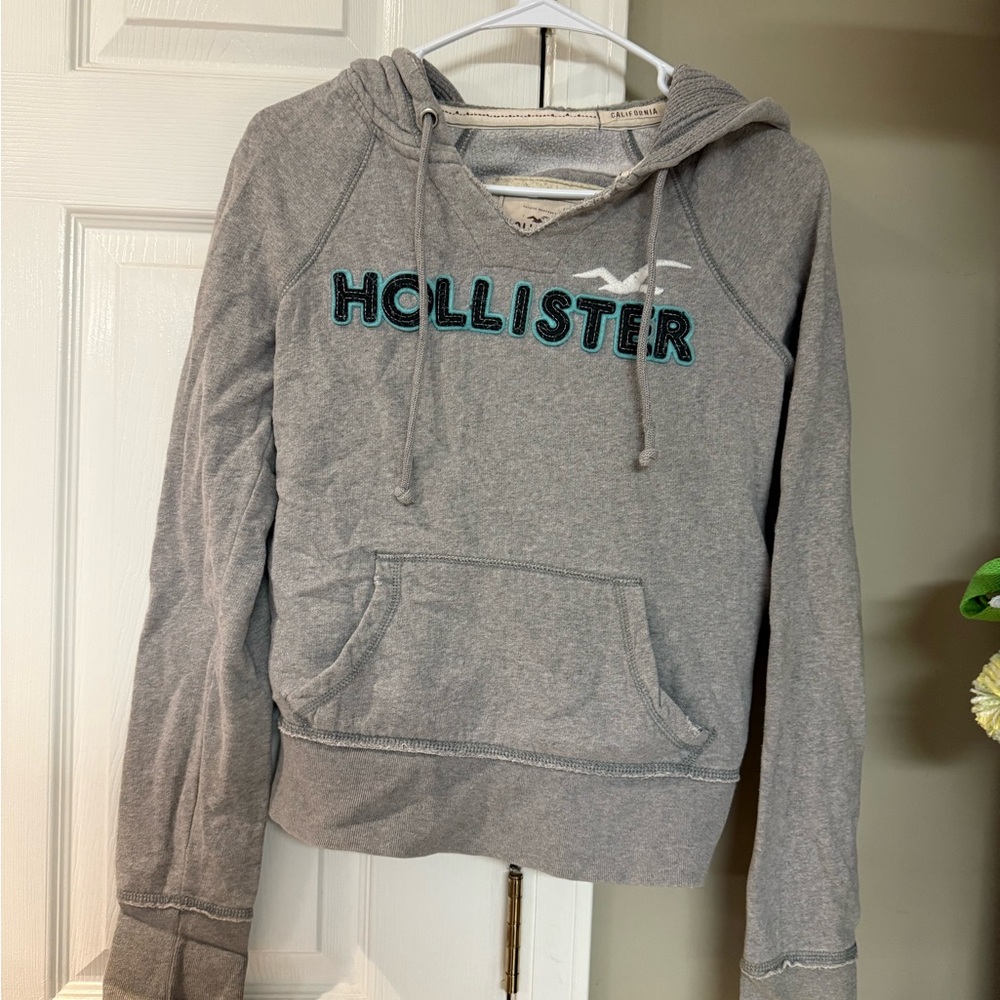 Hollister Gray Women's Hoodie Y2K